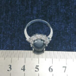 انگشتر نقره زنانه طرح حانیه با نگین حدید صینی+حکاکی - Image 3