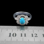 انگشتر فیروزه نیشابوری نقره زنانه طرح رها - Image 3