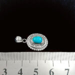 گردنبند فیروزه نیشابوری نقره زنانه طرح حلما - Image 3