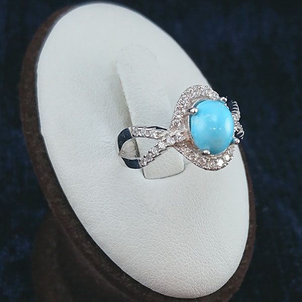 ۲۱۰۰۶۴ انگشتر فیروزه زنانه نقره ساده