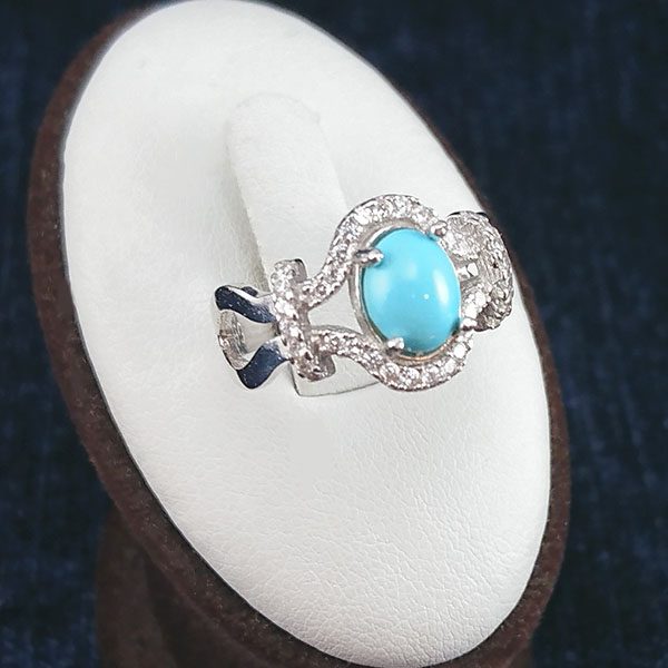 ۲۱۰۱۲ انگشتر فیروزه زنانه نقره خاص