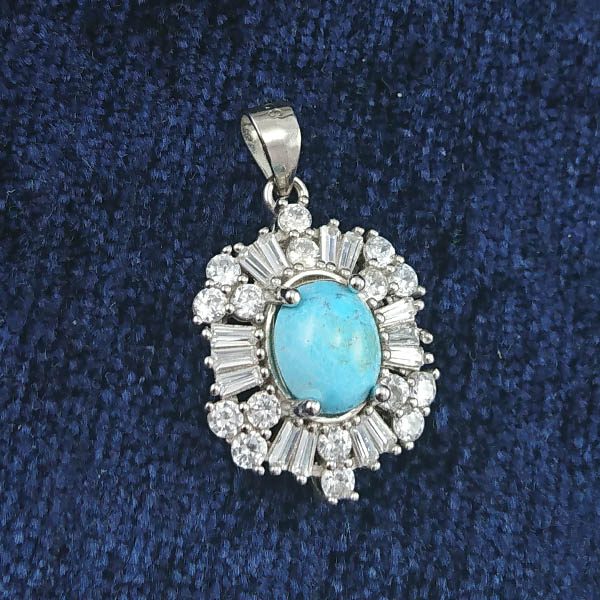 گردنبند فیروزه زنانه نقره خاص