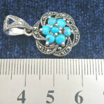 گردنبند نقره زنانه طرح الهه با سنگ فیروزه نیشابوری - Image 4