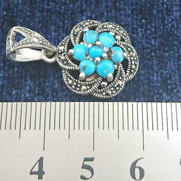 گردنبند نقره زنانه طرح الهه با سنگ فیروزه نیشابوری - Image 4