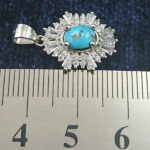 گردنبند نقره زنانه طرح آسیه با سنگ فیروزه نیشابوری - Image 3