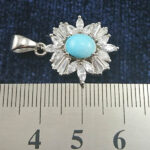 گردنبند نقره زنانه طرح سهیلا با سنگ فیروزه نیشابوری - Image 4