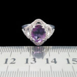 انگشتر نقره زنانه طرح گلوریا با نگین آمیتیست - Image 2