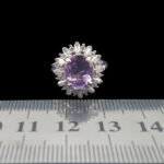 انگشتر نقره زنانه طرح سمانه با نگین آمیتیست - Image 2