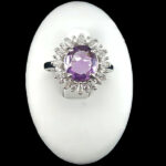 انگشتر نقره زنانه طرح سمانه با نگین آمیتیست - Image 3