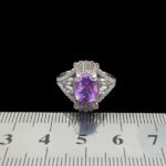 انگشتر نقره زنانه طرح سمیرا با سنگ آمیتیست - Image 2