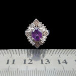 انگشتر نقره زنانه طرح ارغوان با نگین آمیتیست - Image 3