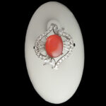 انگشتر نقره زنانه طرح مژده با سنگ عقیق یمنی سرخ - Image 2