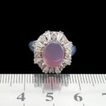 انگشتر نقره زنانه طرح مهلا با سنگ عقیق کبود یمنی - Image 2