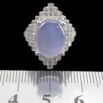 انگشتر نقره زنانه طرح سوگند با سنگ عقیق کبود یمنی - Image 2