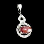 گردنبند عقیق یمنی سرخ نقره زنانه طرح عاطفه - Image 3