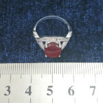 انگشتر نقره زنانه طرح آرزو با سنگ عقیق یمنی سرخ‌‌‌ - Image 4