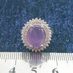 انگشتر نقره زنانه طرح فلورا با سنگ عقیق کبود یمنی - Image 3