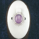 انگشتر نقره زنانه طرح فلورا با سنگ عقیق کبود یمنی - Image 2