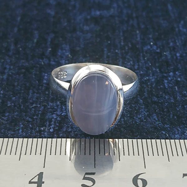 انگشتر نقره زنانه و مردانه طرح حاصل با سنگ عقیق کبود یمنی - Image 2