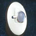 انگشتر نقره زنانه و مردانه طرح حاصل با سنگ عقیق کبود یمنی