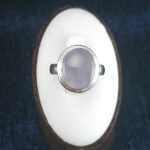 انگشتر نقره زنانه و مردانه طرح آمین با سنگ عقیق کبود یمنی - Image 2