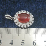 گردنبند نقره زنانه طرح محبوبه با سنگ عقیق یمنی سرخ - Image 4