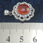 گردنبند نقره زنانه طرح آیلین با سنگ عقیق یمنی سرخ - Image 4