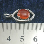 گردنبند نقره زنانه طرح هدی با سنگ عقیق یمنی سرخ - Image 3