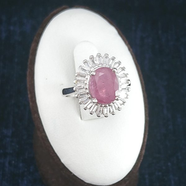 انگشتر یاقوت سرخ زنانه نقره