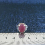 انگشتر نقره زنانه طرح پگاه با سنگ یاقوت سرخ الماس تراش - Image 2