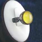 انگشتر نقره مردانه طرح آرمین با سنگ شرف الشمس + حکاکی