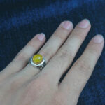 انگشتر نقره مردانه طرح حیدر امیرالمومنین با سنگ شرف الشمس + حکاکی - Image 2