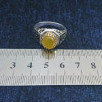 انگشتر نقره مردانه طرح حیدر امیرالمومنین با سنگ شرف الشمس + حکاکی - Image 3