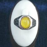 انگشتر نقره مردانه طرح حیدر امیرالمومنین با سنگ شرف الشمس + حکاکی - Image 4