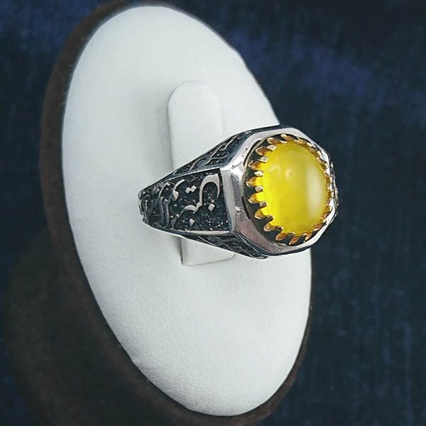 انگشتر شرف الشمس مردانه نقره فاخر