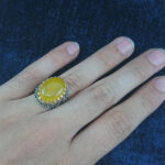 انگشتر نقره مردانه طرح فاخر طاها با سنگ شرف الشمس + حکاکی - Image 4