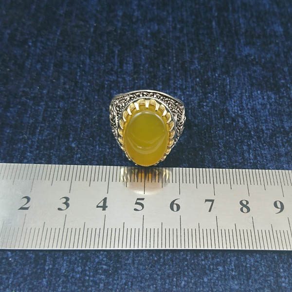 انگشتر نقره مردانه طرح فاخر طاها با سنگ شرف الشمس + حکاکی - Image 5