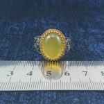 انگشتر نقره مردانه طرح ماهان با سنگ شرف الشمس + حکاکی - Image 4