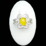 ست نقره زنانه طرح شایسته با نگین شرف شمس + حکاکی - Image 5