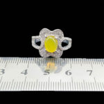 ست نقره زنانه طرح شایسته با نگین شرف شمس + حکاکی - Image 2