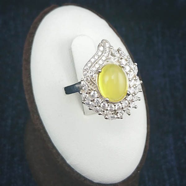 ست نقره زنانه طرح شکفته با نگین شرف شمس + حکاکی - Image 4