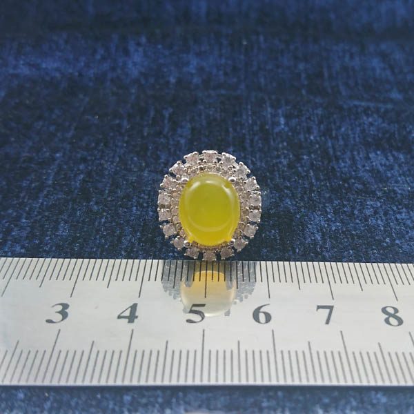 ست نقره زنانه طرح فریبا با نگین شرف شمس + حکاکی - Image 2