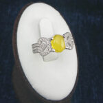 ست نقره زنانه طرح زلیخا با نگین شرف شمس + حکاکی - Image 6