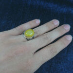 انگشتر نقره مردانه طرح بنیامین با سنگ شرف الشمس + حکاکی - Image 4