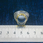 انگشتر حدید صینی نقره مردانه طرح فرزام + حکاکی - Image 4