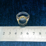 انگشتر نقره مردانه طرح فرزین با سنگ حدید صینی+حکاکی - Image 6