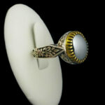 انگشتر نقره مردانه طرح فرشاد با سنگ حدید صینی + حکاکی