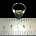 انگشتر نقره مردانه طرح فرشاد با سنگ حدید صینی + حکاکی - Image 4