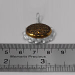 گردنبند حدید صینی نقره دورپیچ بیضی طرح " آیت الکرسی " - Image 2