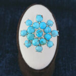 انگشتر نقره زنانه طرح فاخر محیا با نگین فیروزه نیشابوری - Image 2